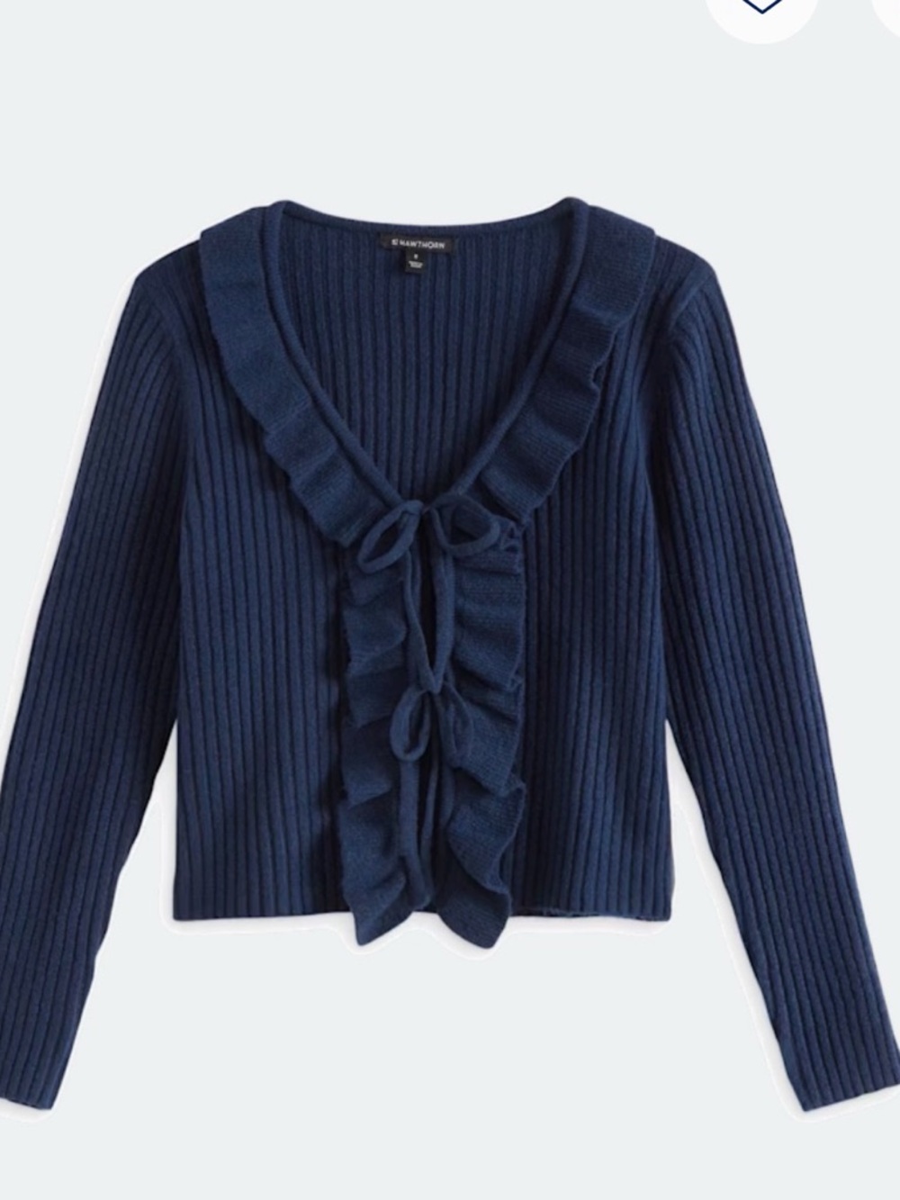 41 Hawthorn Navy Ribbed Knit Cardigan